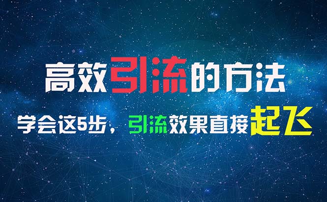 （11776期）高效引流的方法，可以帮助你日引300+创业粉，一年轻松收入30万，比打工强-轻创网