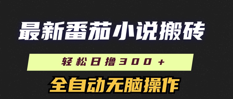 （11904期）最新番茄小说搬砖，日撸300＋！全自动操作，可矩阵放大-轻创网