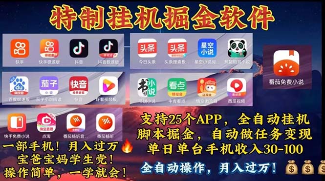 （11844期）挂机副业 月入过万，特别适合宝爸宝妈学生党，工作室特别推荐-轻创网