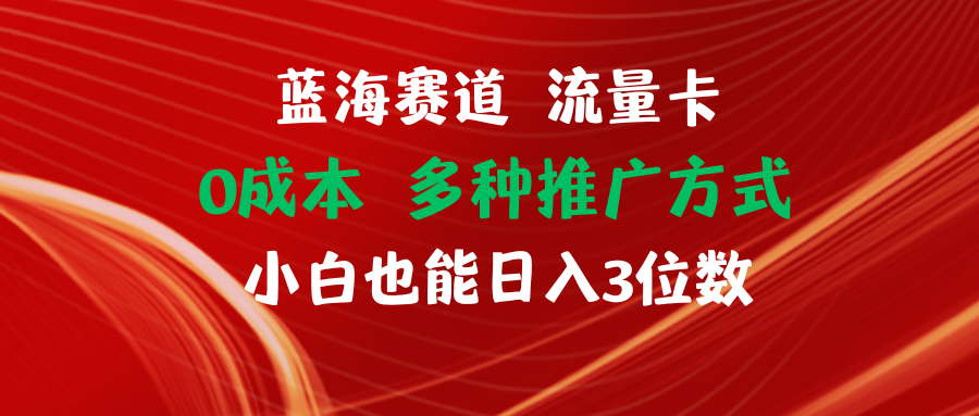 （11768期）蓝海赛道 流量卡 0成本 小白也能日入三位数-创新社-资源网-最新项目分享网站-轻创网